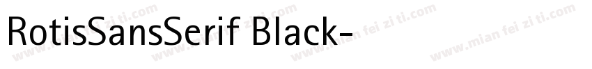 RotisSansSerif Black字体转换